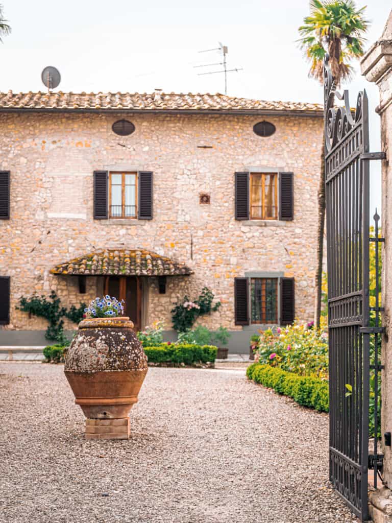 entry into farmhouse courtyard