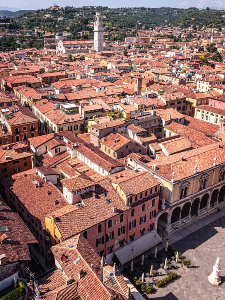 view of verona and church steeple