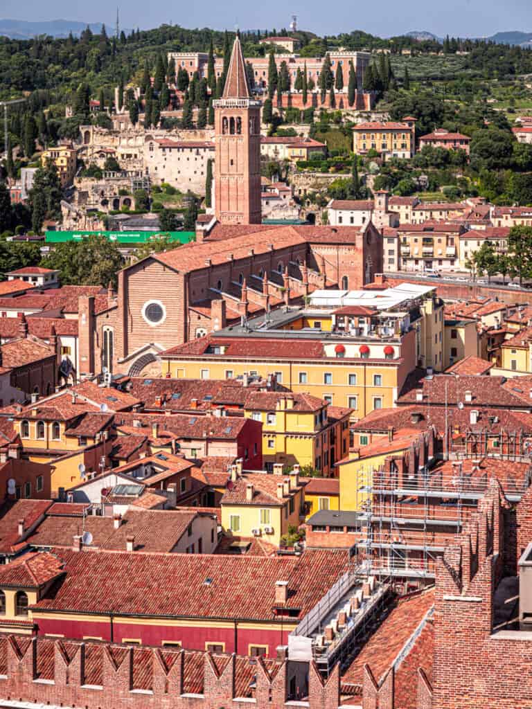 view of verona and church steeple