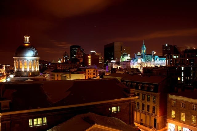 night views of montreal