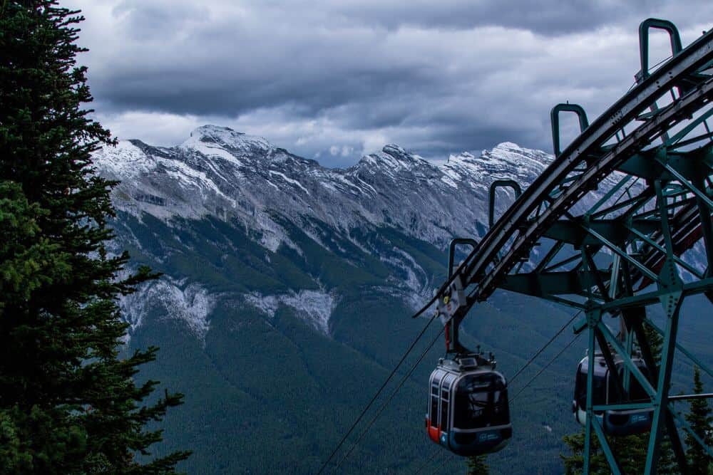 Banff Gondola with views of mountain