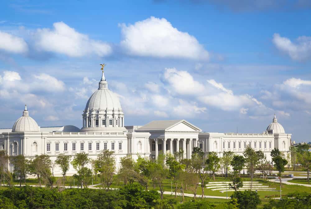 white exterior of Chimei Museum