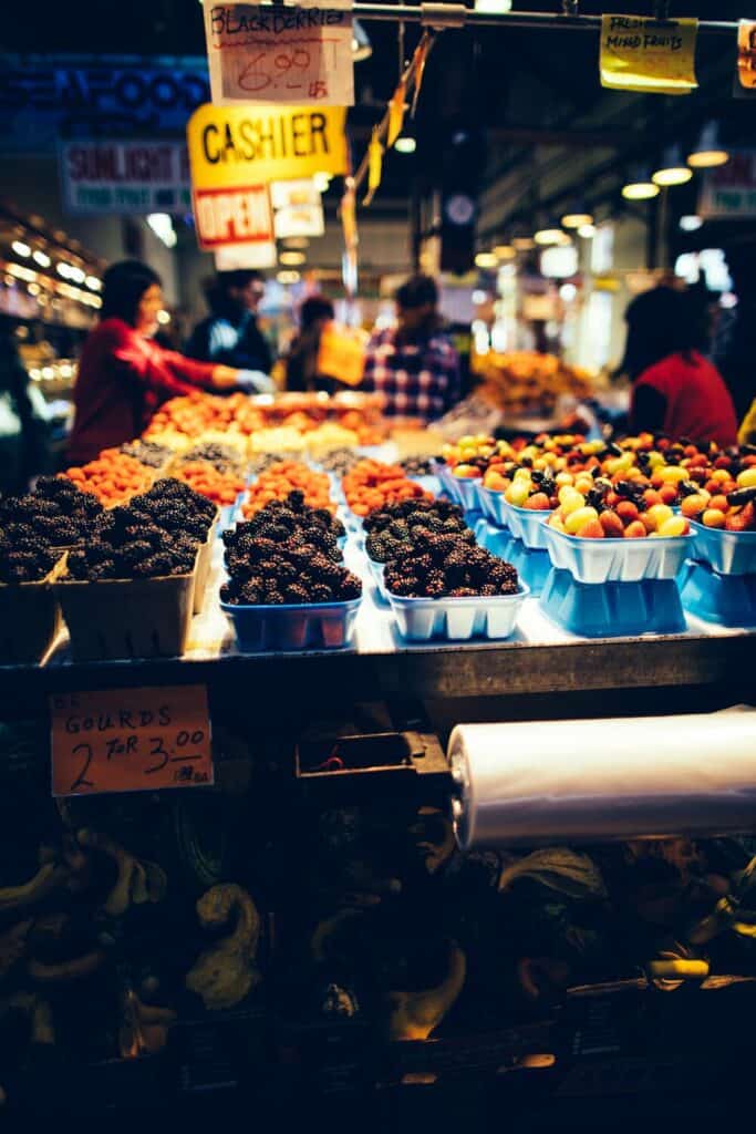 people shopping at Granville Island Public Market