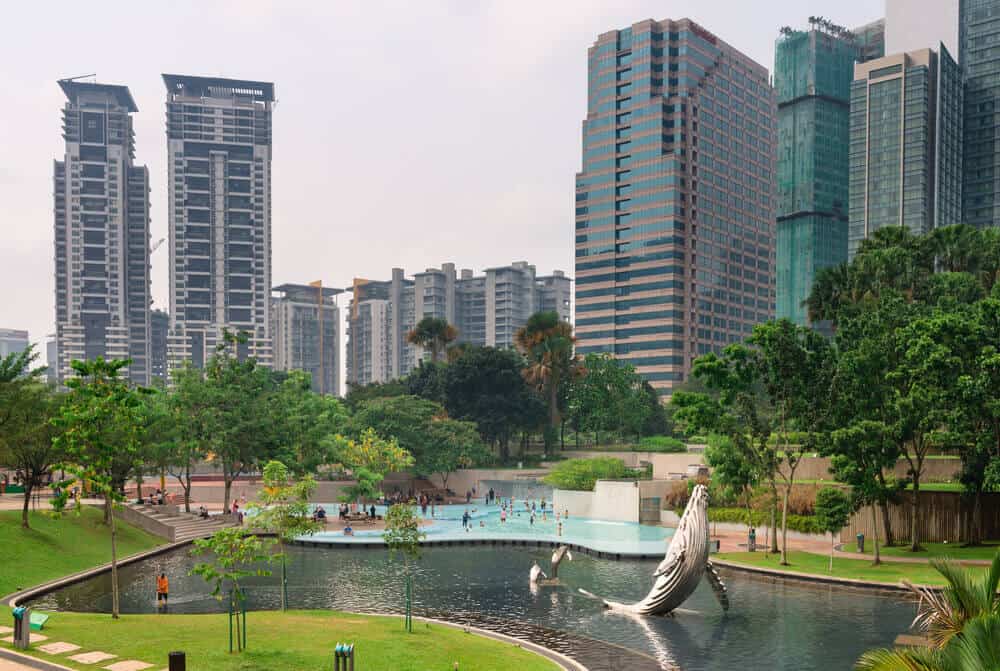 water pools at KLCC Playground