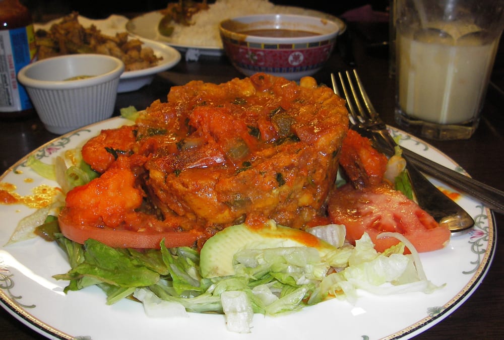 a plate of creole food