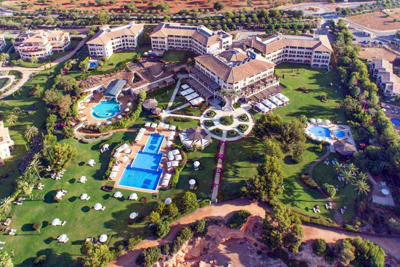 A bird's eye view of the resort.