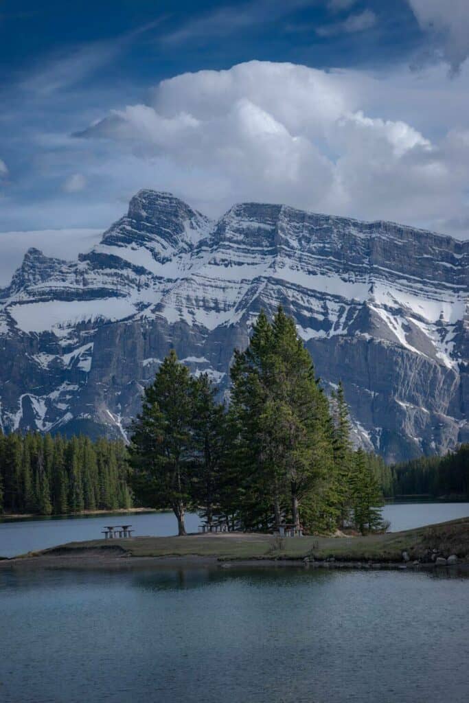 island in the middle of Two Jack Lake