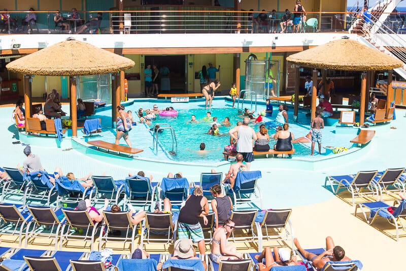 Beach pool on Carnival Vista