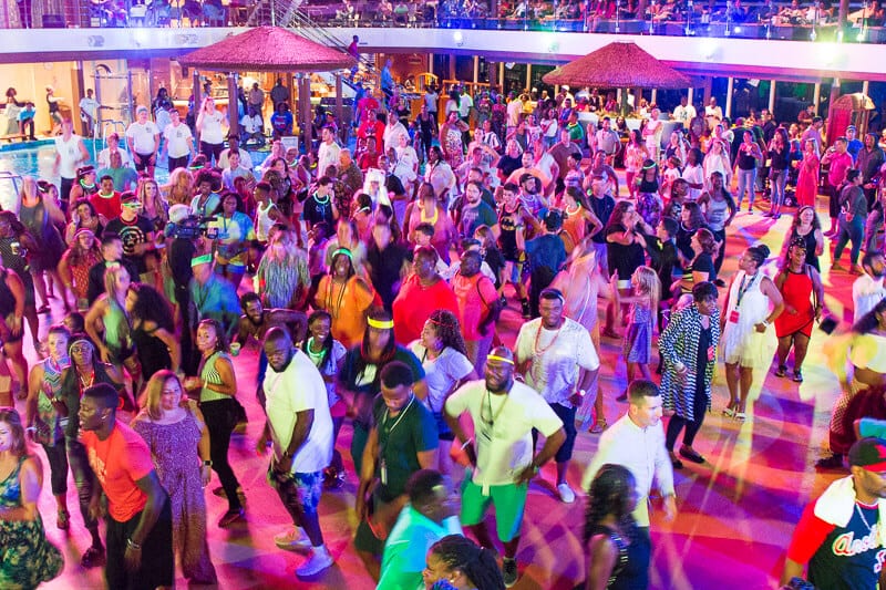 Mega deck party on board Carnival Vista