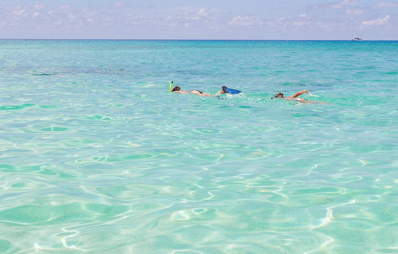 Snorkeling at Spotts Beach in the Grand Cayman Islands