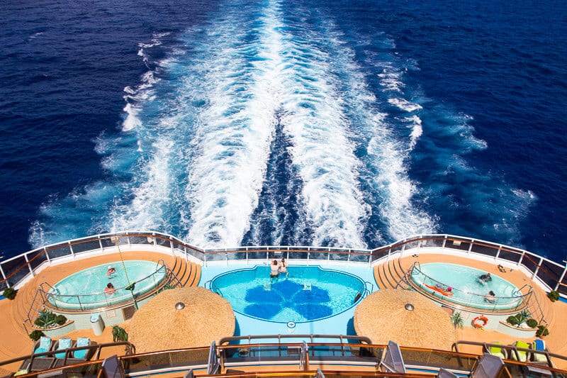 Havana pools on board Carnival Vista with ocean views