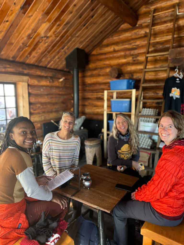 group of women sitting at table