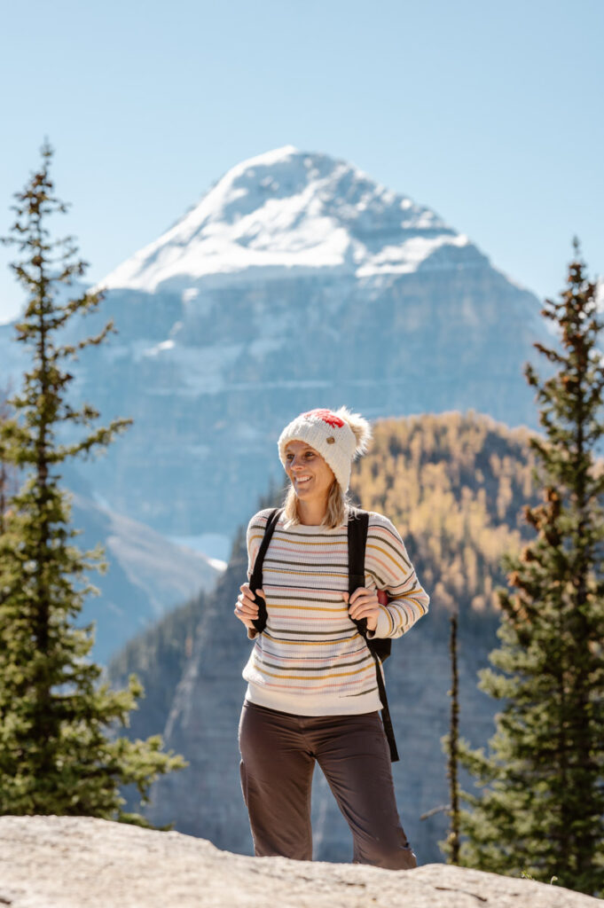 caz hiking on little beehive trail