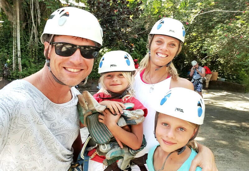 Getting ready to zip line in Ocho Rios, Jamaica