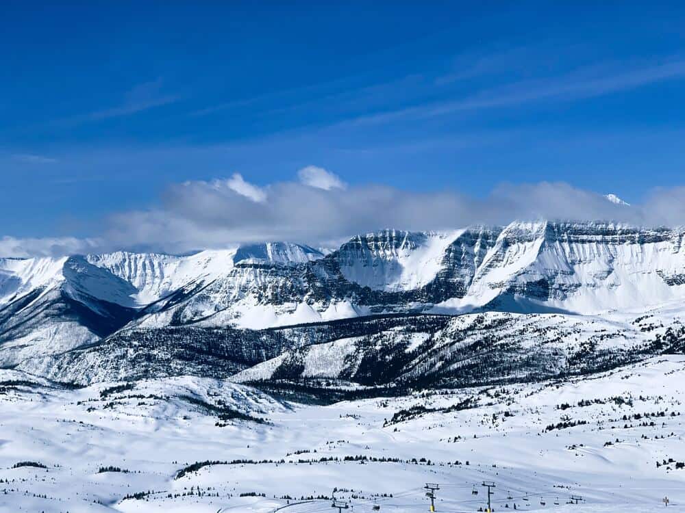 sunshine village covered in snow