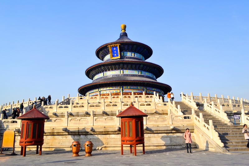 person in front of Temple of Heaven, 