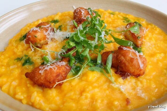 Pumpkin risotto Hallertau brewery Auckland, New Zealand 