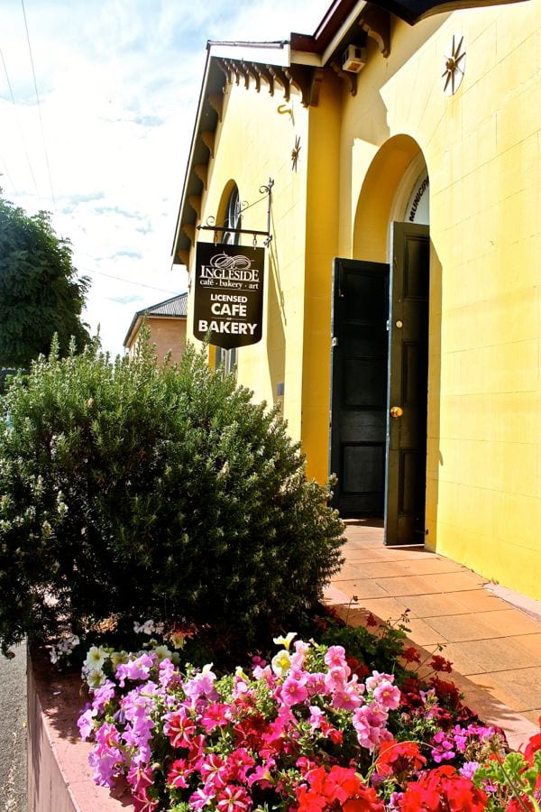 yellow exterior of Evandale, Tasmania, Australia