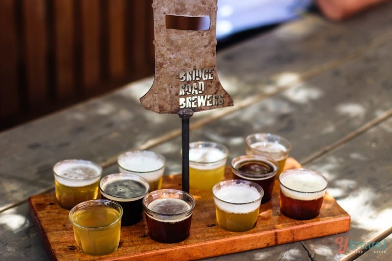 glasses of beer on a table