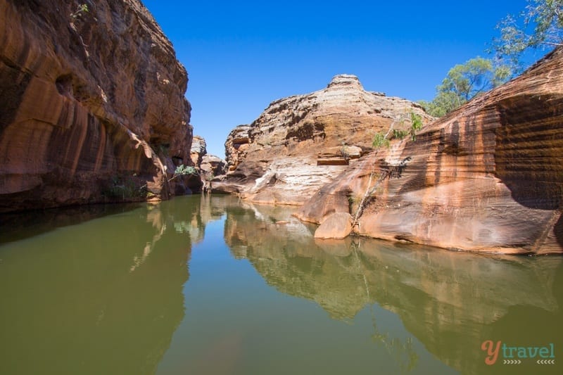 A canyon in the water