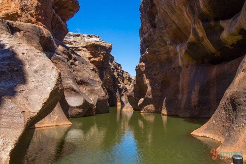 A canyon in the water