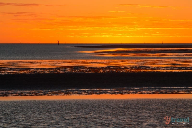 Sunset over water in Karumba - Queensland, Australia