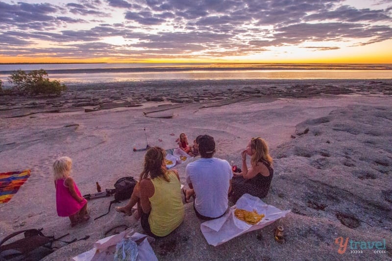 people watching Sunset in Karumba - 