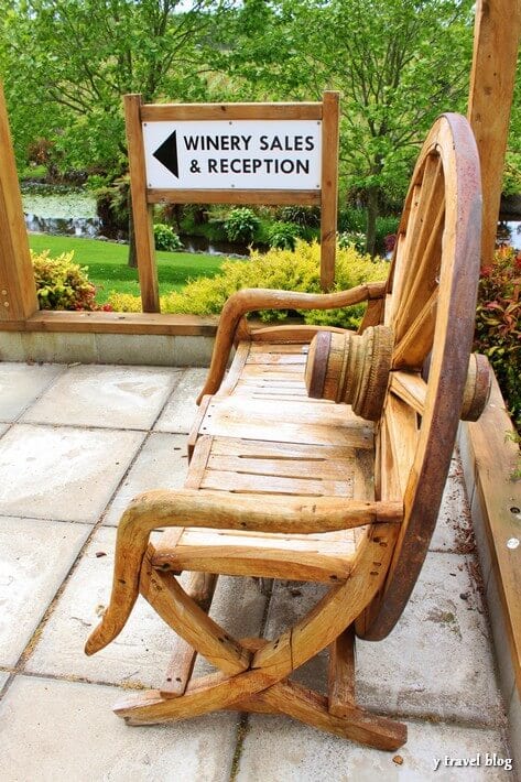 seat in the garden of Westbrook winery 