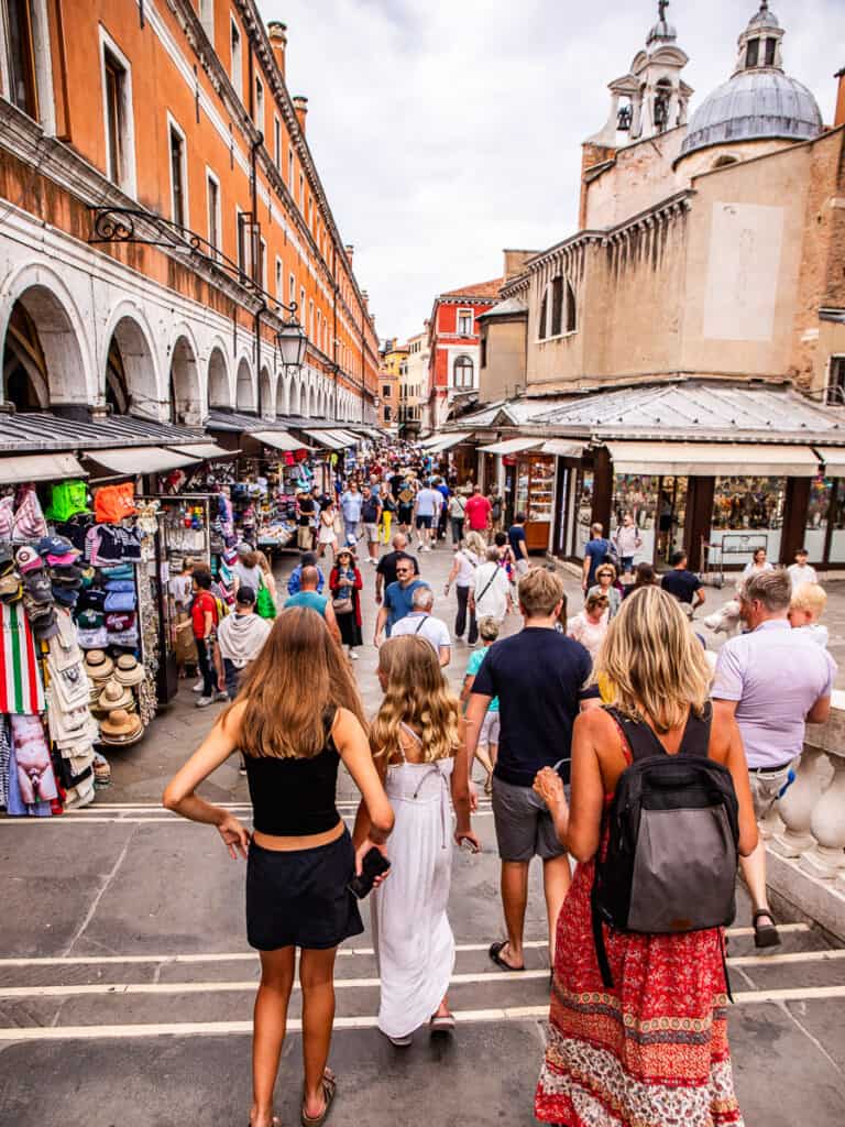 walking through the streets of Vencie