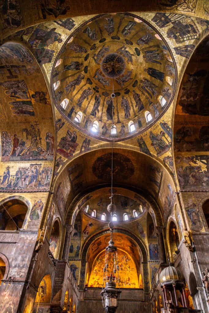 view of st mark's basilica golden roof and dome