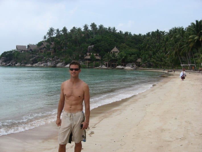 A man standing on a beach