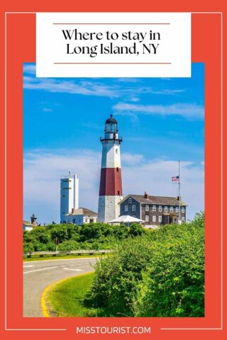 view over Montauk Point Lighthouse Museum