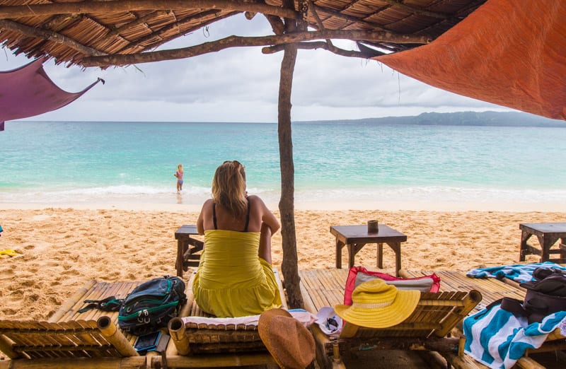 Puka Beach on Boracay Island in the Philippines