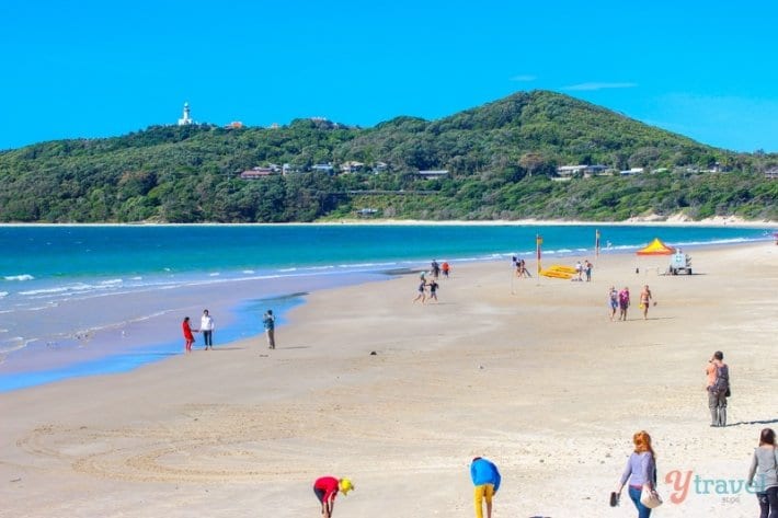 people on the beach Byron Bay, Australia