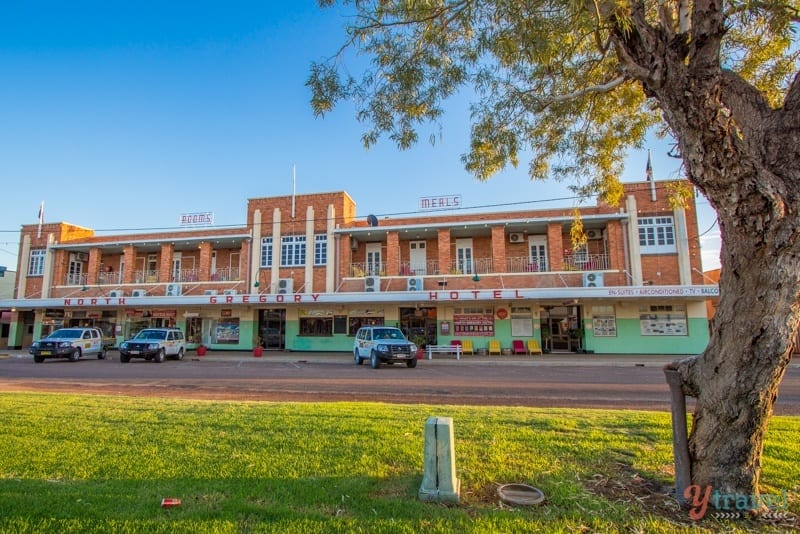 cars outside North Gregory Hotel