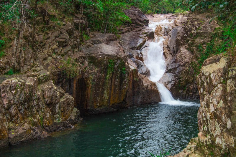 Araulen Cascades running over rocks