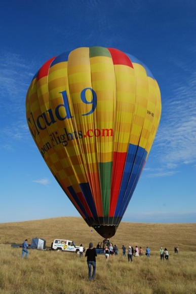 hto air balloon getting ready to launch