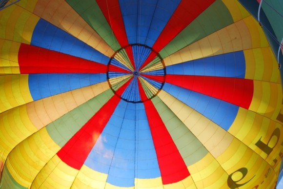 inside of hot air balloon