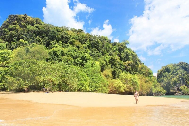 Lauren on beach Koh Nok, in Thailand