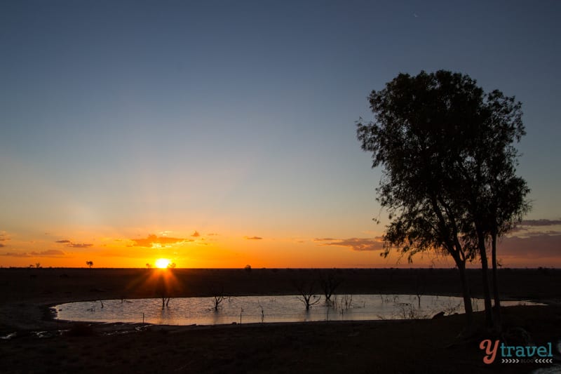 Sunset at Camden Park Station, Longreach, Outback Queensland, Australia