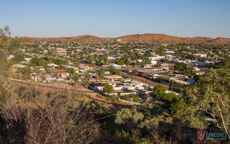 aerial view of Mount Isa town