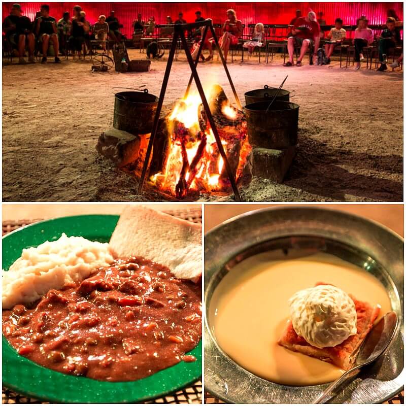 Campfire dinner in Longreach, Outback Queensland