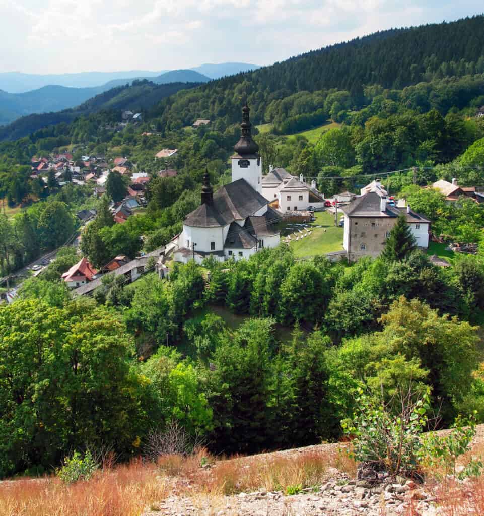 small village in the lush hills of slovakia