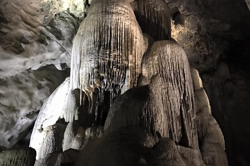 stalactites in cave