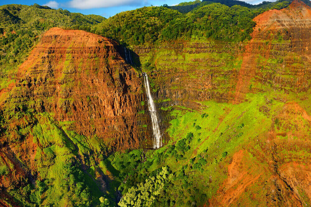 watefall fallin gin waimea canyon state park