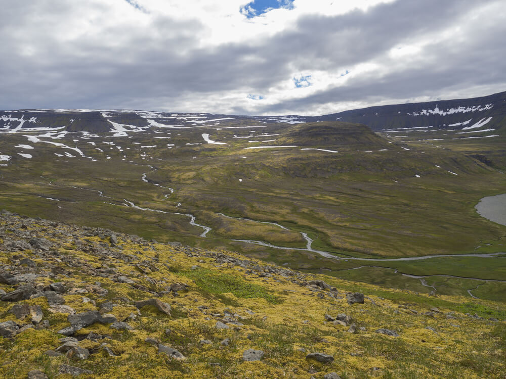 river running through West Fjords Hornstrandir Nature Reserve