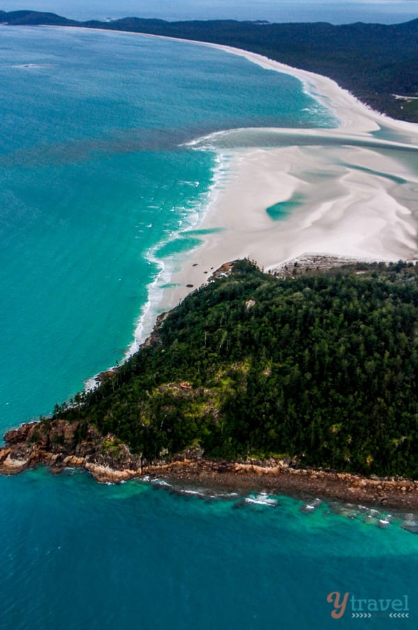 aerial view of whitehaven beach