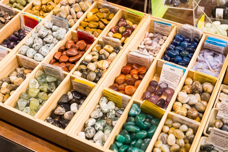 trays of crystals