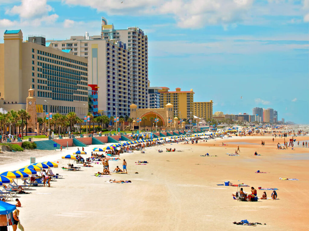 Daytona Beach Florida during a hot summer day