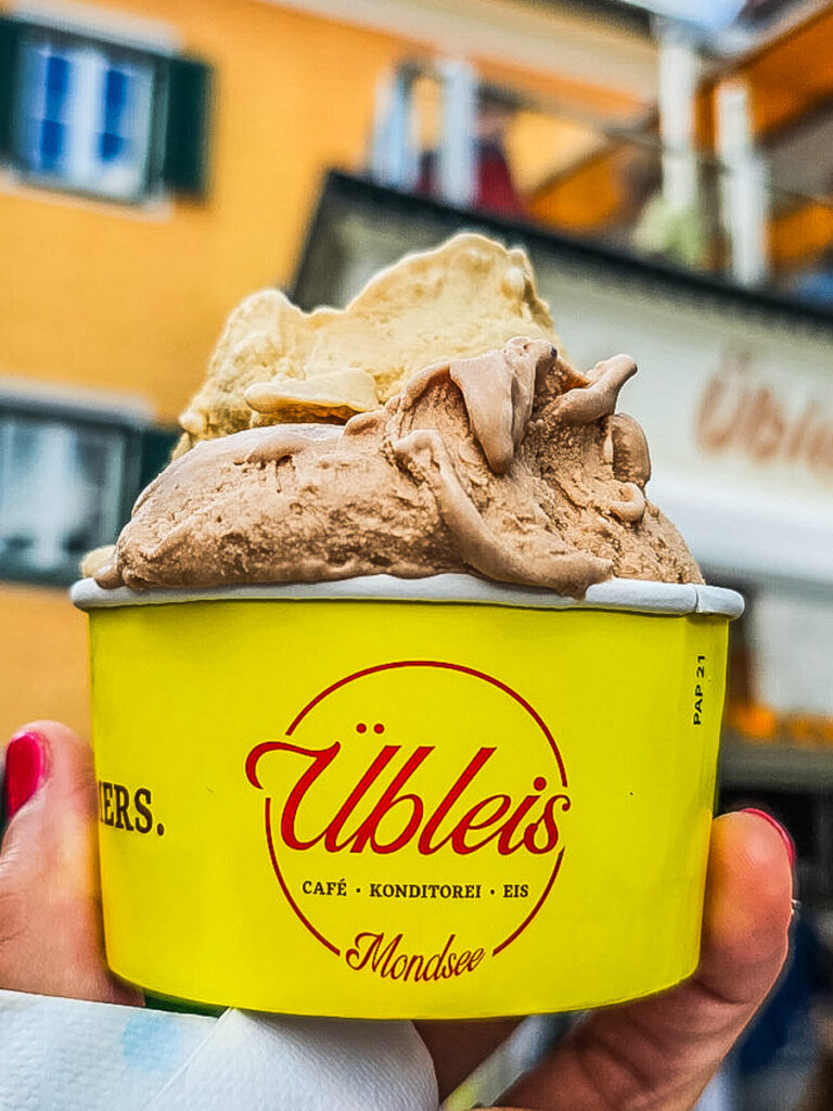 person holding ice cream